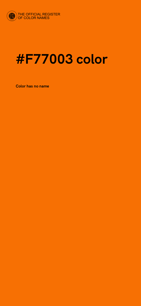 #F77003 color image