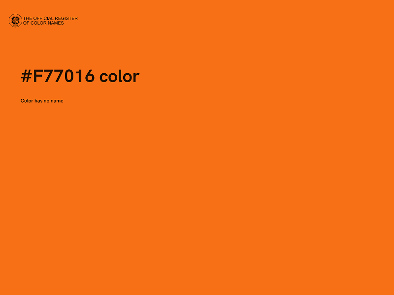 #F77016 color image