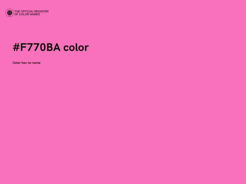 #F770BA color image