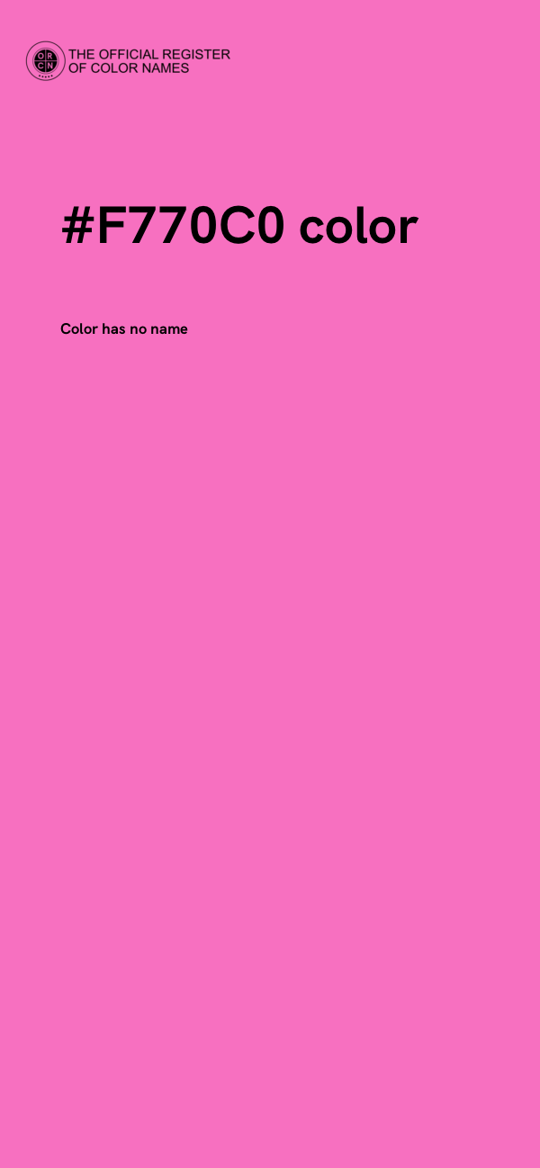 #F770C0 color image