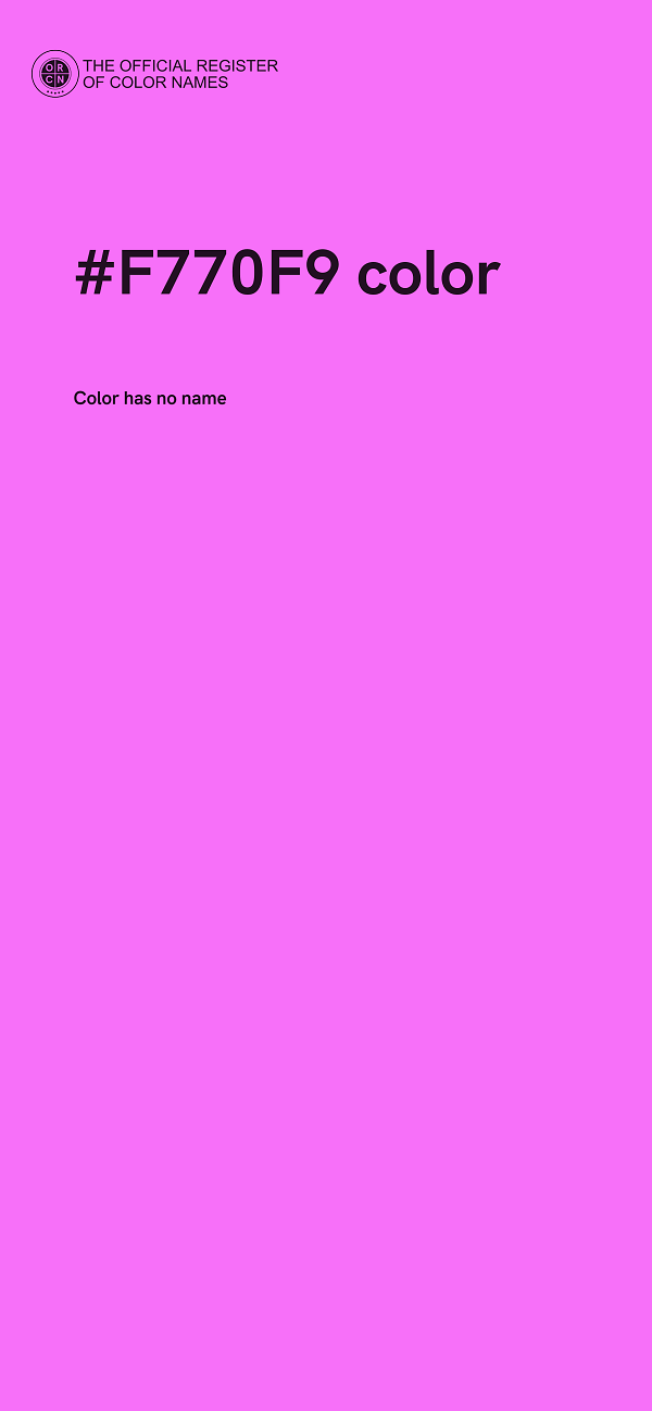 #F770F9 color image