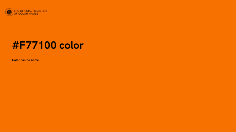 #F77100 color image