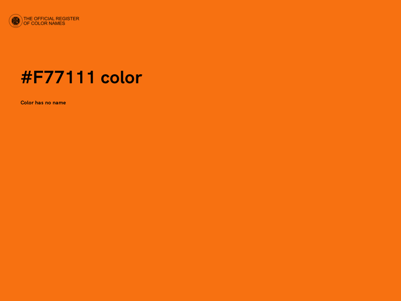 #F77111 color image
