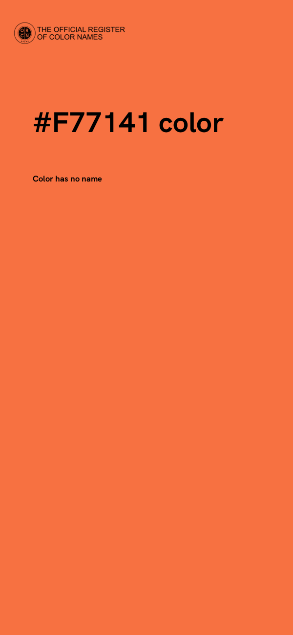 #F77141 color image