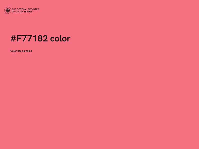 #F77182 color image