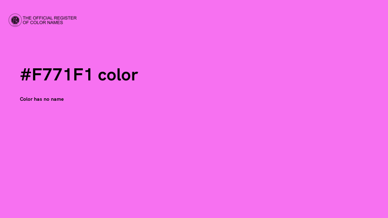 #F771F1 color image