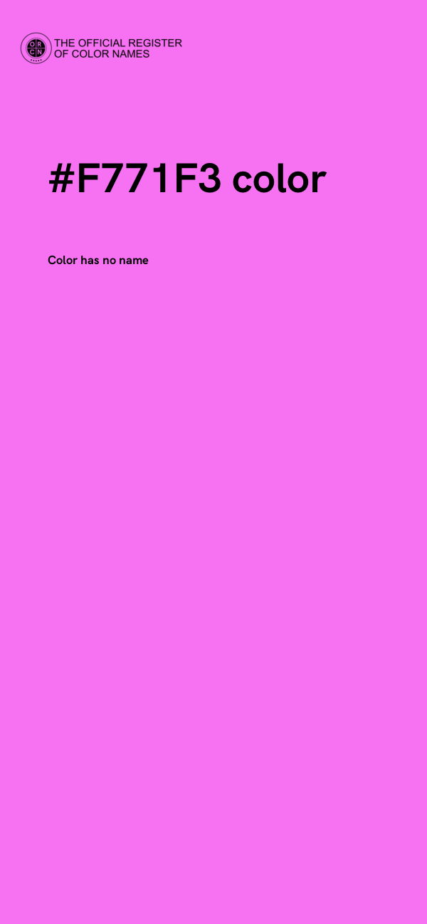 #F771F3 color image