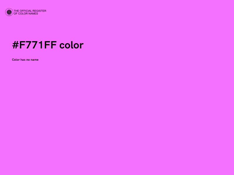 #F771FF color image