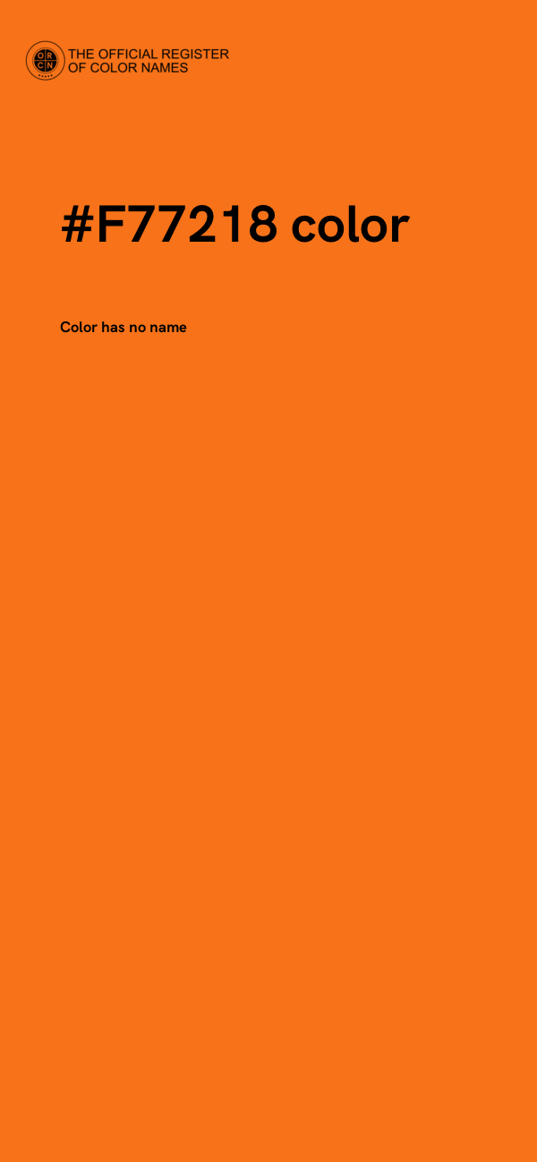 #F77218 color image