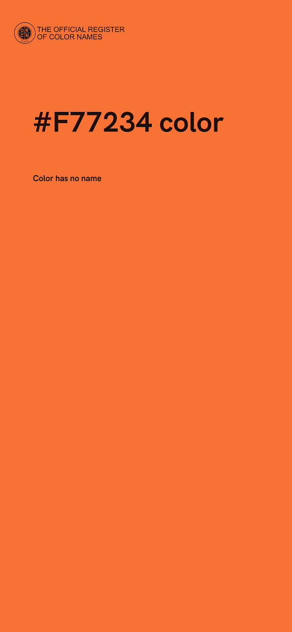 #F77234 color image