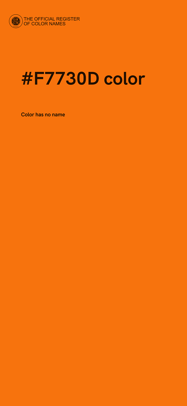 #F7730D color image