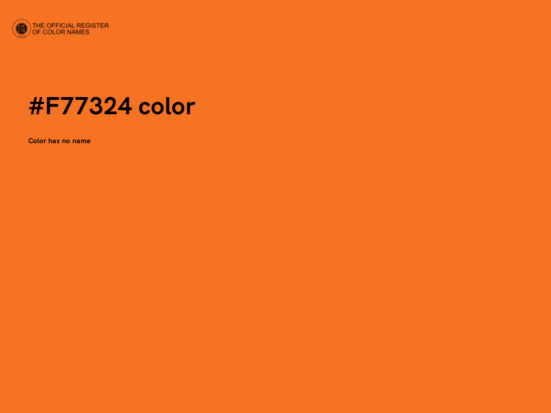 #F77324 color image