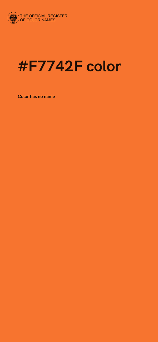 #F7742F color image