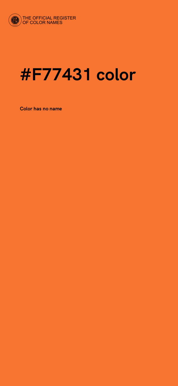 #F77431 color image