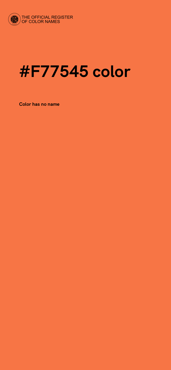 #F77545 color image