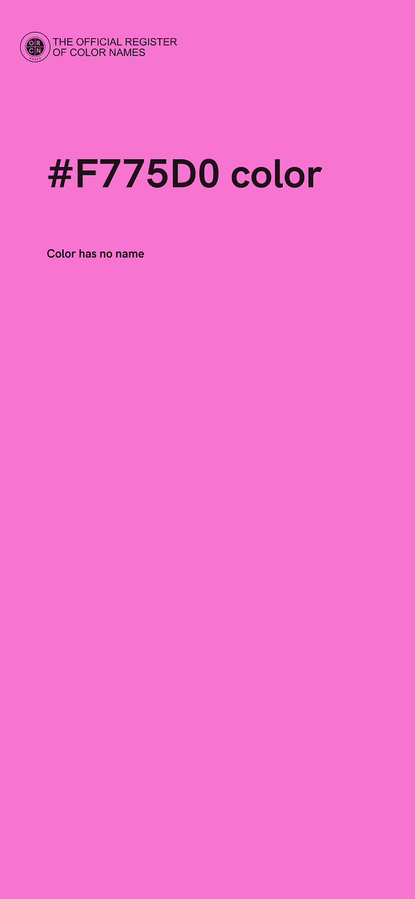 #F775D0 color image