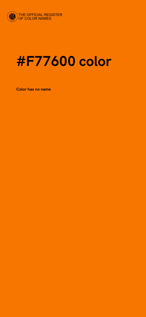#F77600 color image
