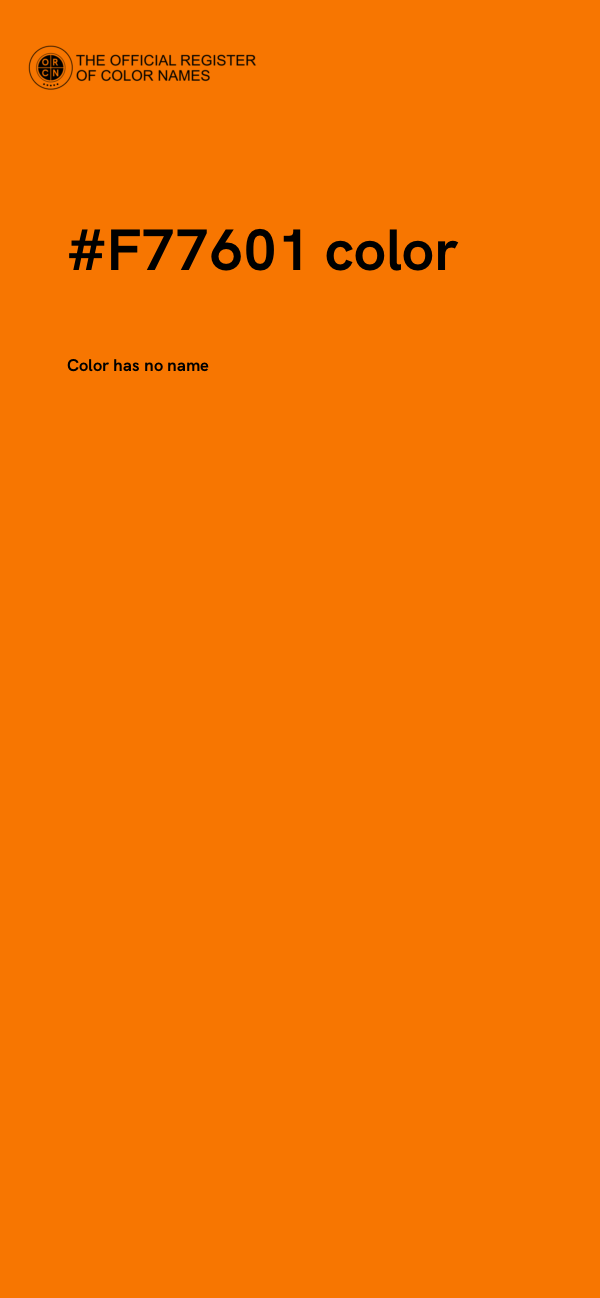 #F77601 color image