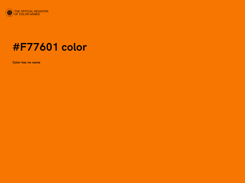#F77601 color image
