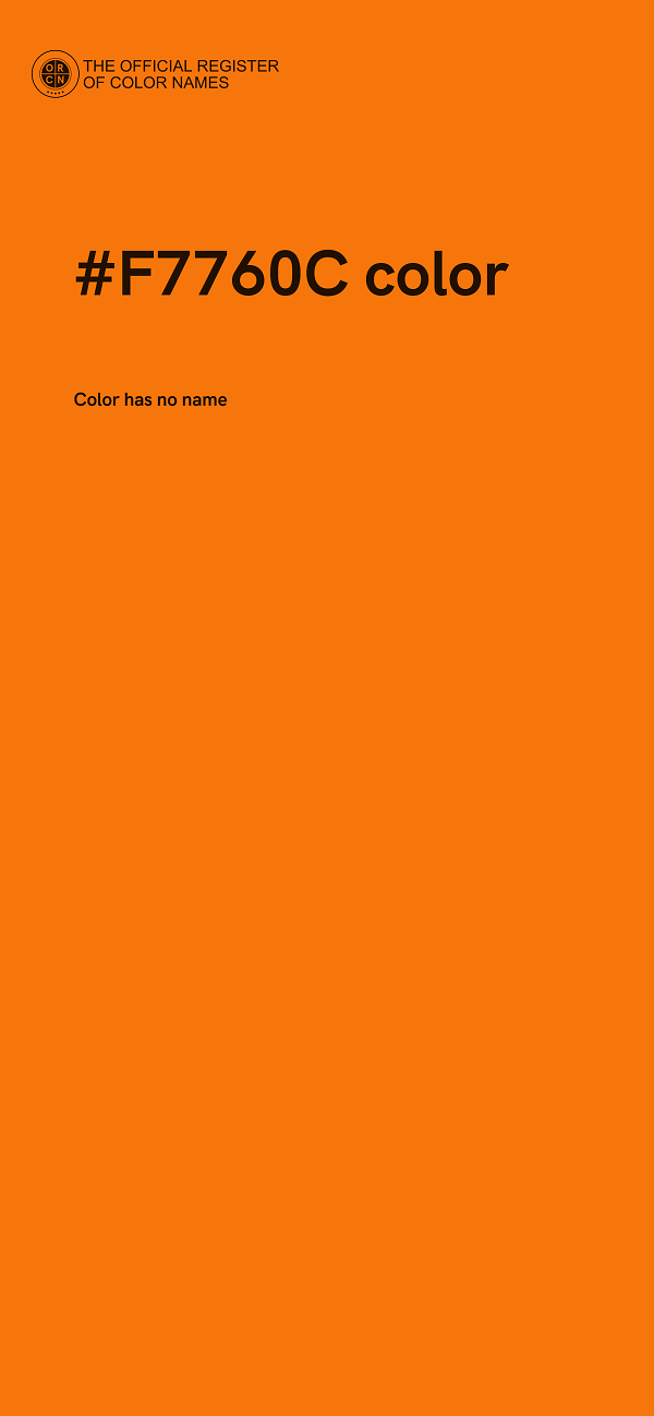 #F7760C color image