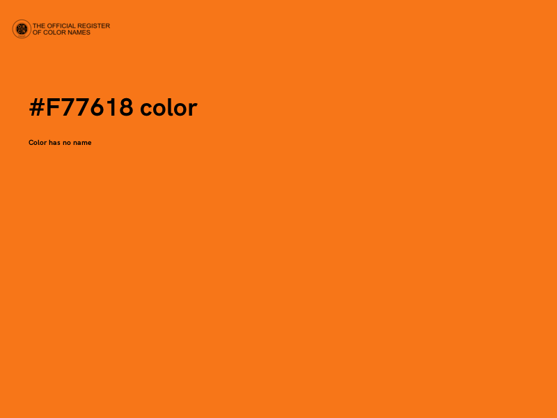 #F77618 color image