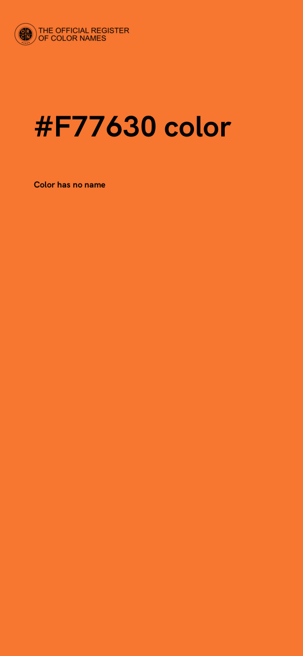 #F77630 color image