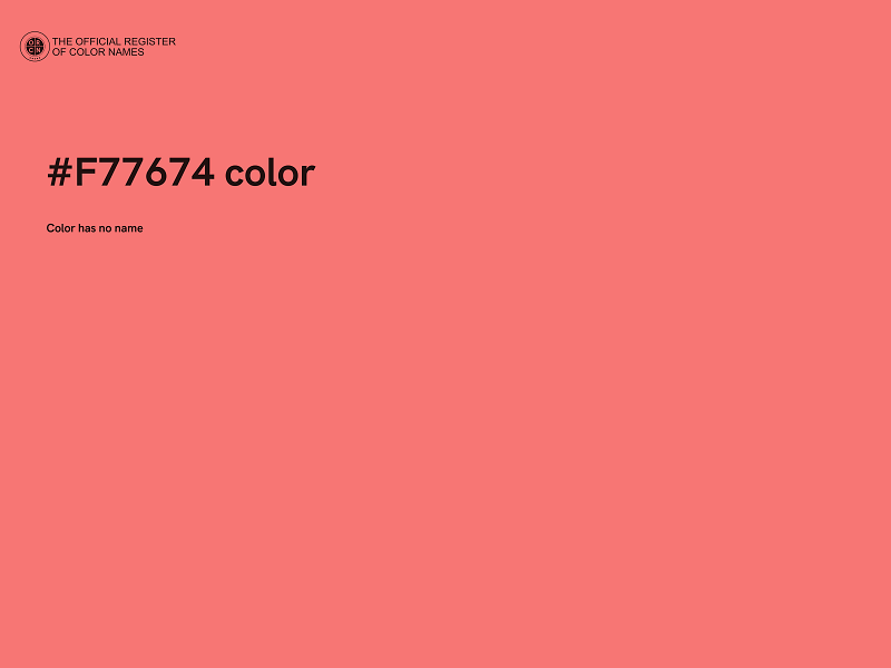 #F77674 color image