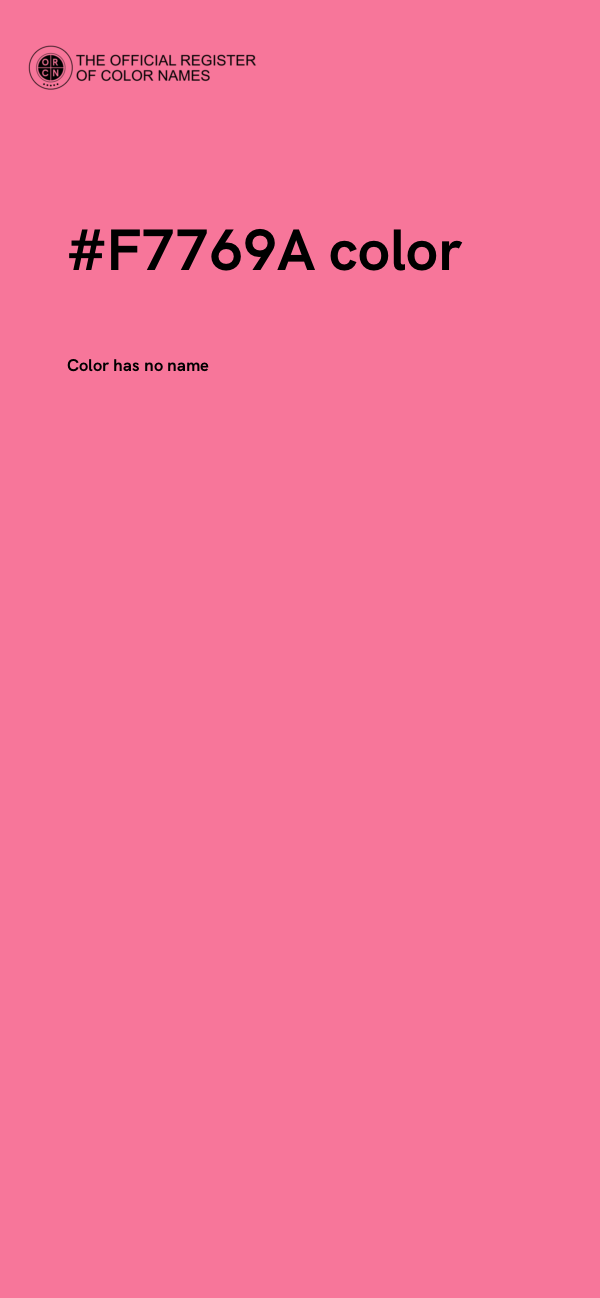 #F7769A color image
