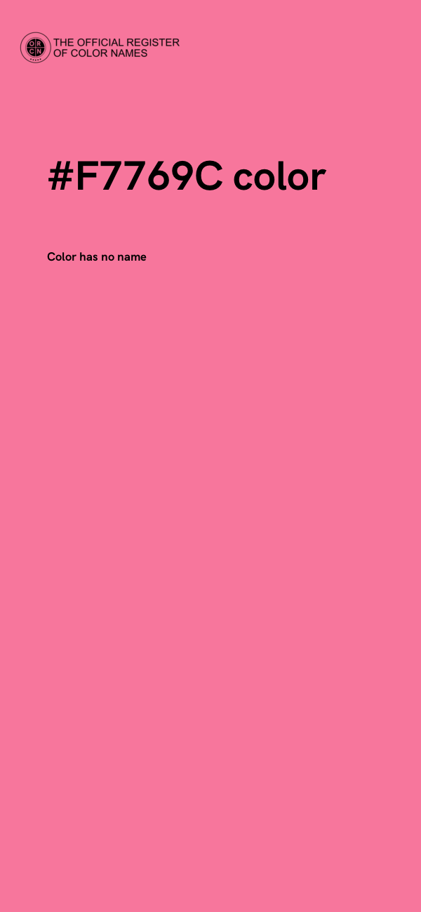 #F7769C color image