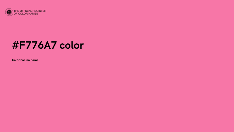 #F776A7 color image