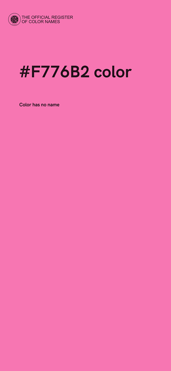 #F776B2 color image