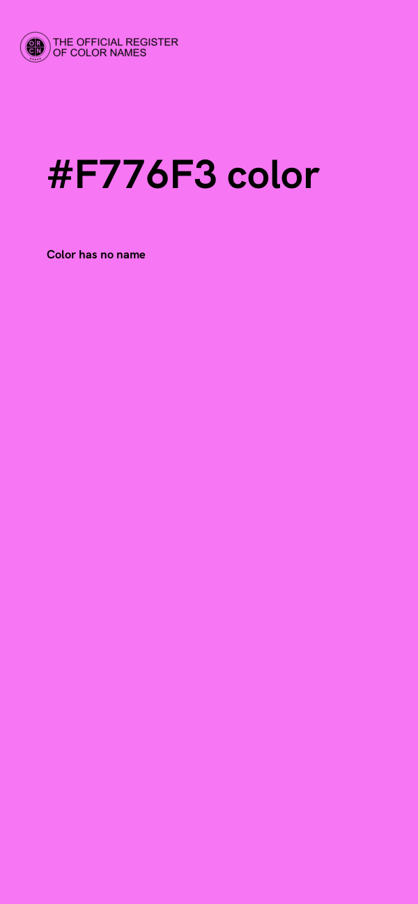 #F776F3 color image