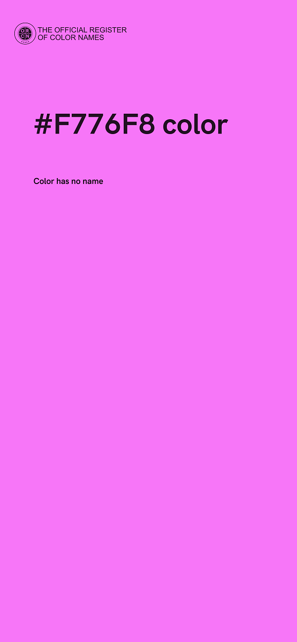 #F776F8 color image