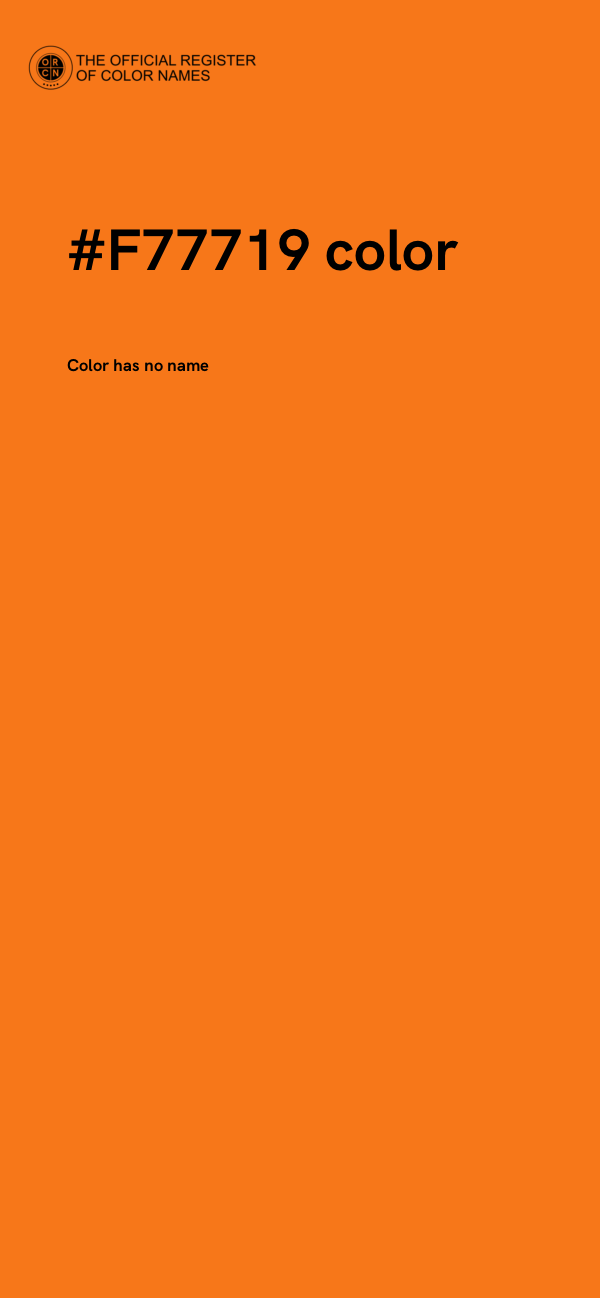 #F77719 color image