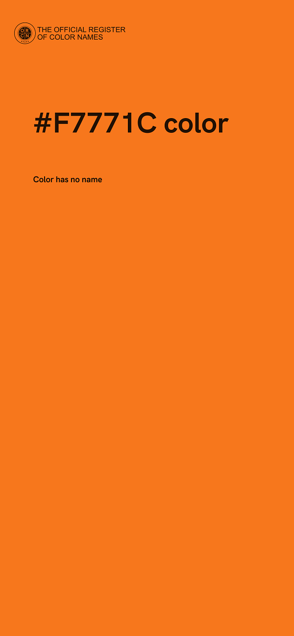 #F7771C color image