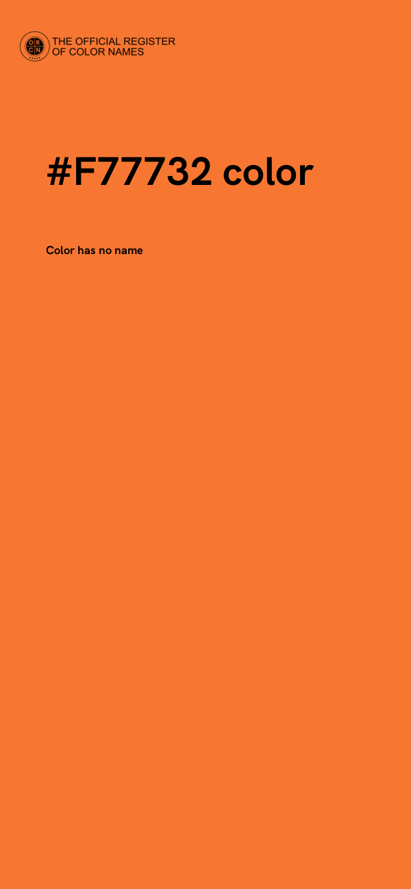 #F77732 color image
