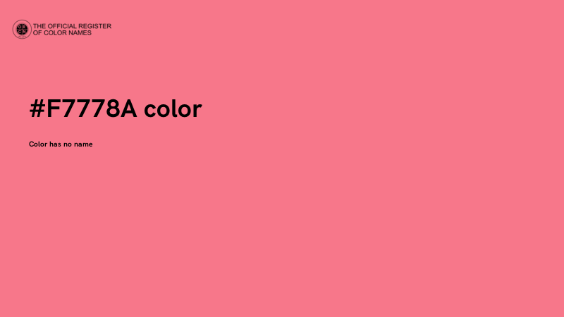 #F7778A color image
