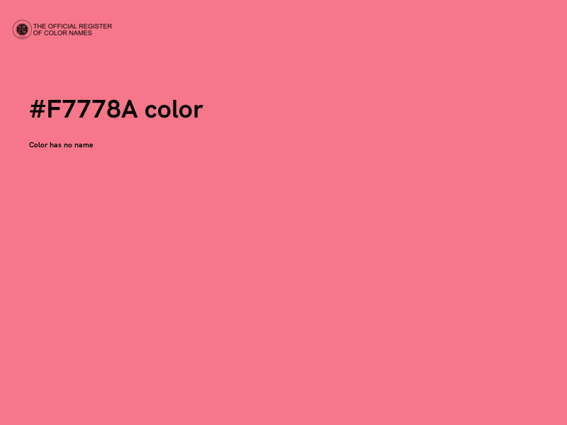 #F7778A color image