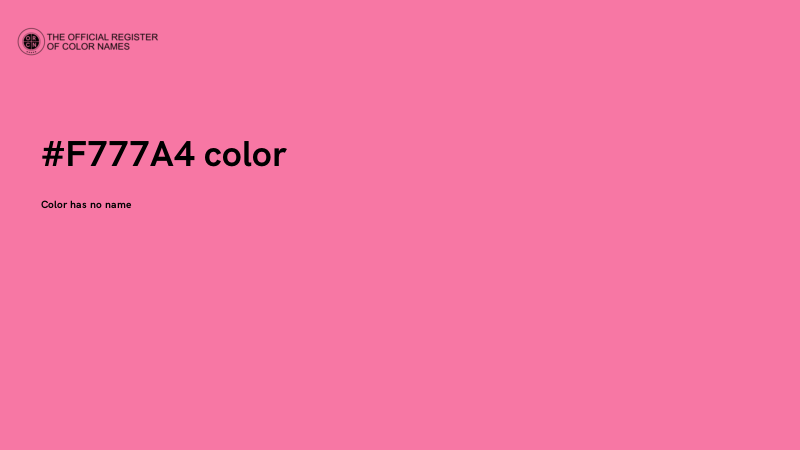 #F777A4 color image