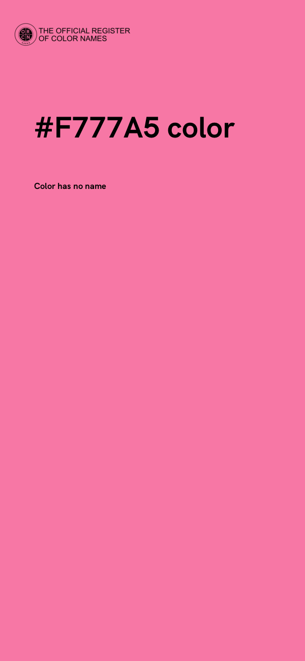 #F777A5 color image
