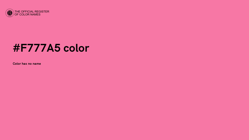 #F777A5 color image