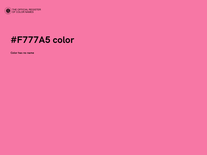 #F777A5 color image
