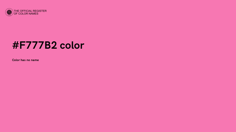 #F777B2 color image