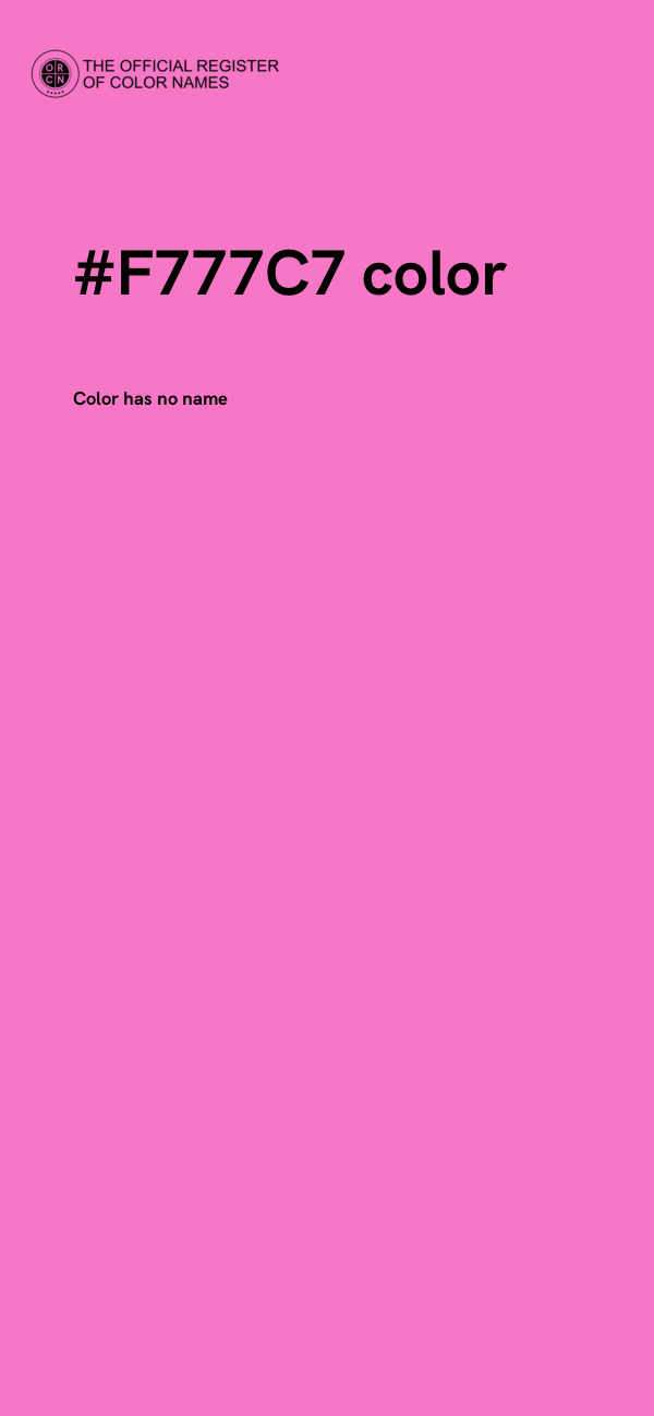 #F777C7 color image
