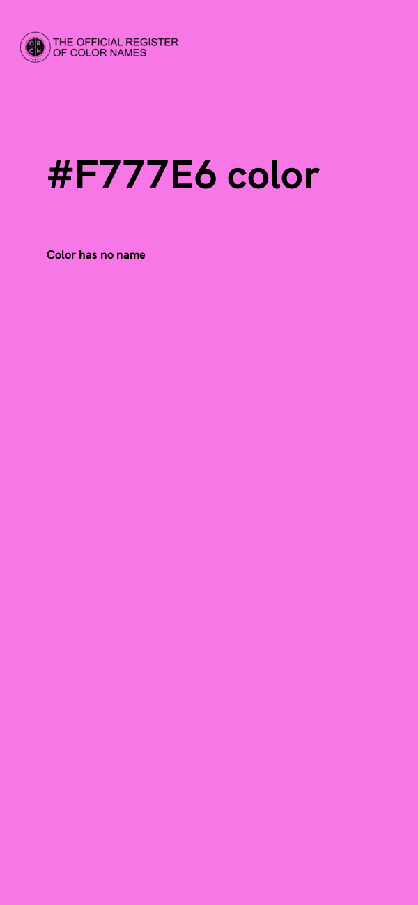 #F777E6 color image