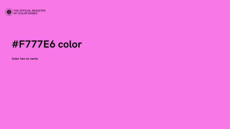 #F777E6 color image