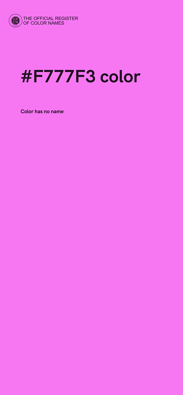 #F777F3 color image