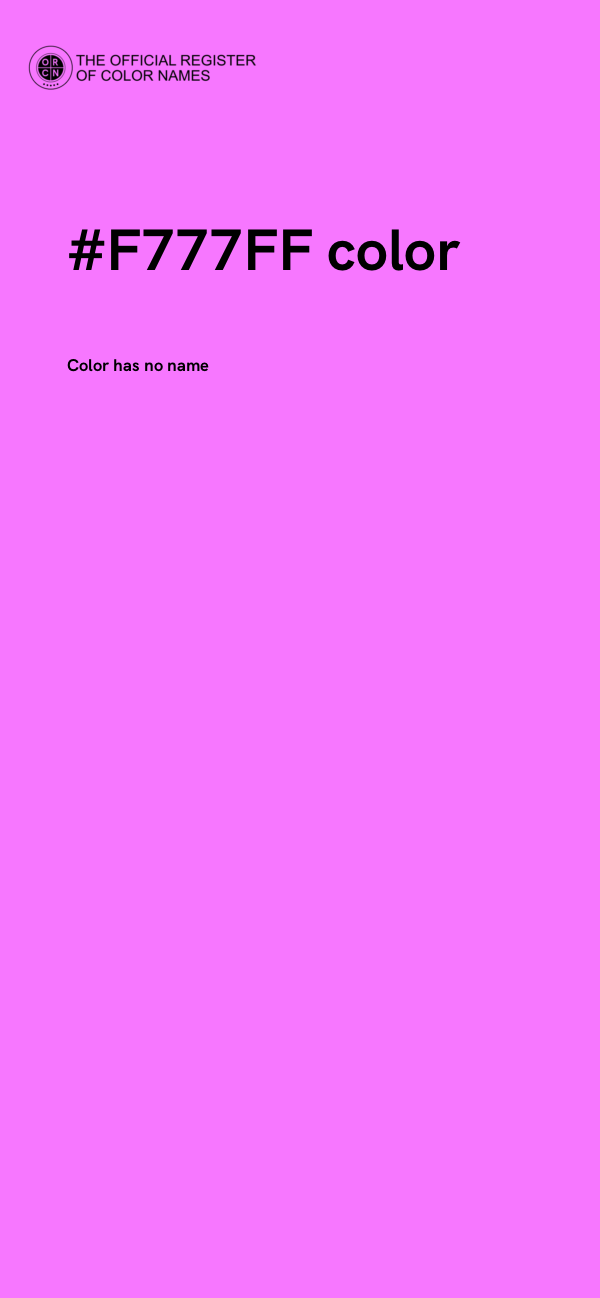 #F777FF color image