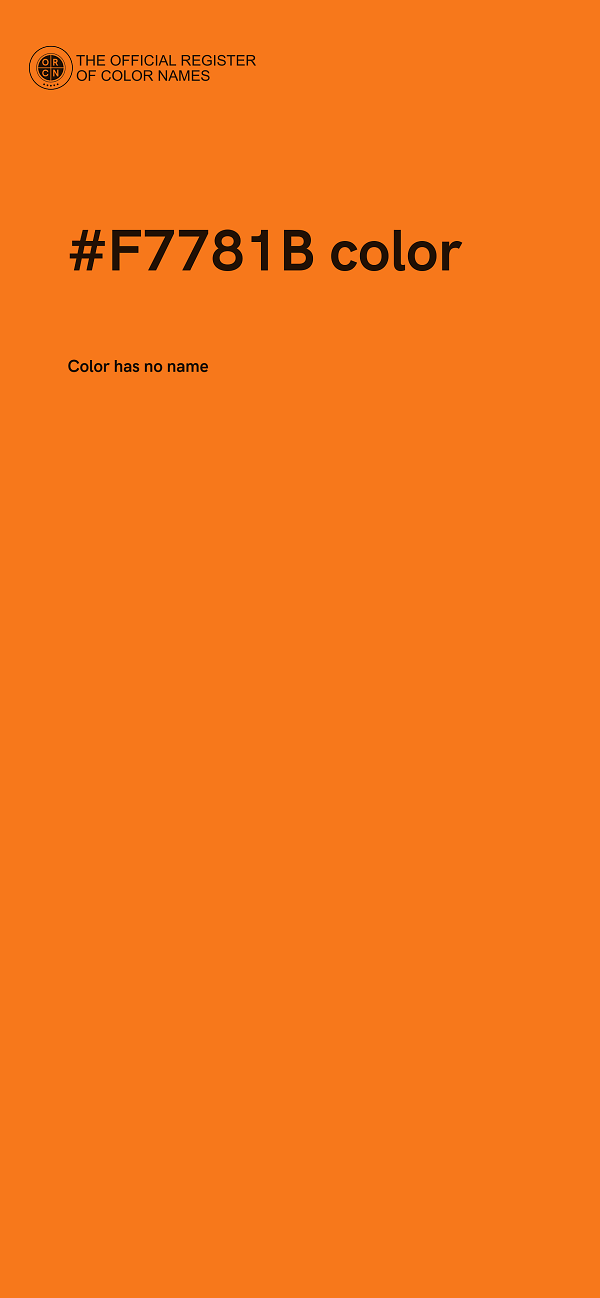 #F7781B color image