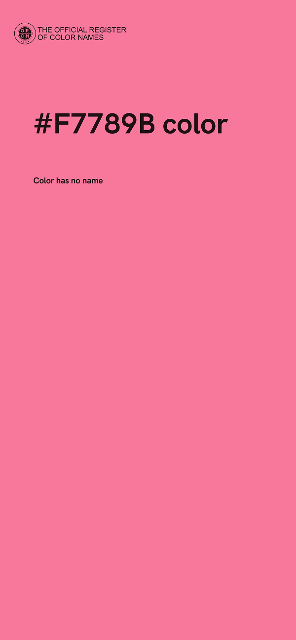 #F7789B color image